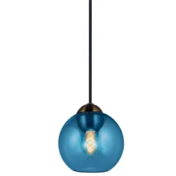 Halo Design 742981 Pendelleuchte Bubbles 14cm blau
