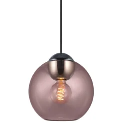 Halo Design 743193 Pendelleuchte Bubbles E27 rosa 24cm