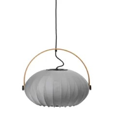 Halo Design 746354 Pendelleuchte DC Textile 40cm Steingrau E27