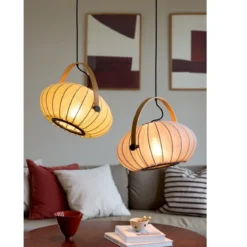 Halo Design 746354 Pendelleuchte DC Textile 40cm Steingrau E27
