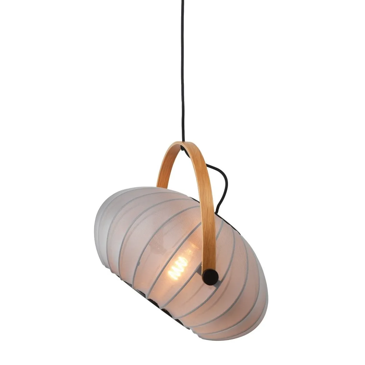 Halo Design 746354 Pendelleuchte DC Textile 40cm Steingrau E27