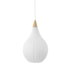 Halo Design 746262 Pendelleuchte Drops Textile 30cm Weiß