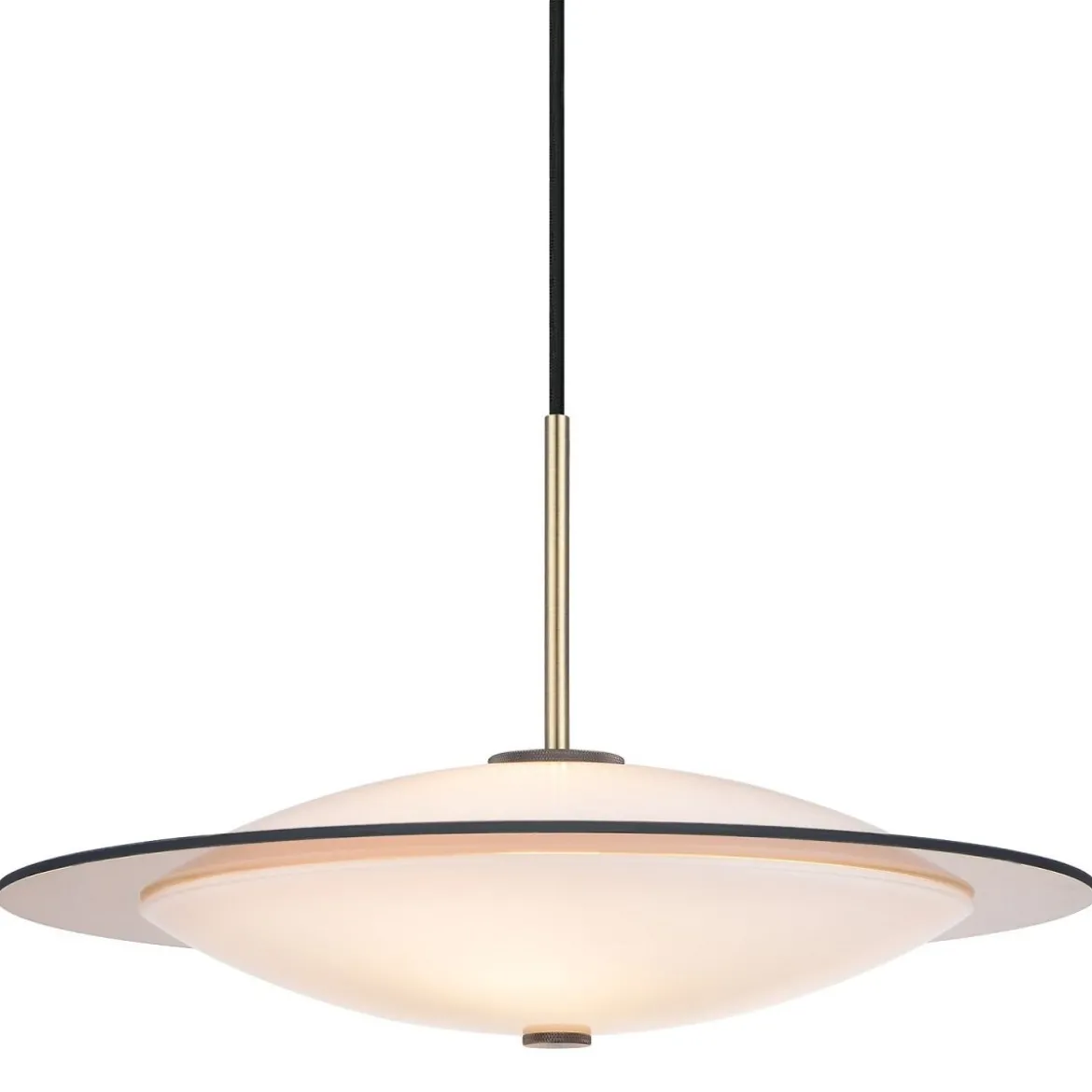 Halo Design 743629 Pendelleuchte Orbit G9 opal messing 40cm