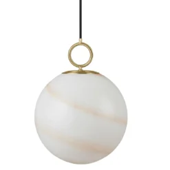Halo Design 745654 Pendelleuchte Stockholm 30cm Glas marmor braun