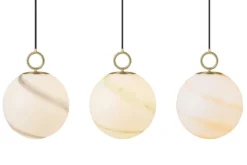 Halo Design 745654 Pendelleuchte Stockholm 30cm Glas marmor braun