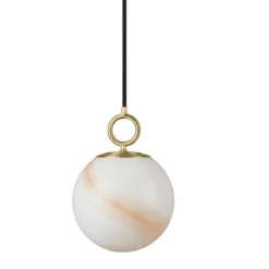 Halo Design 745555 Pendelleuchte Stockholm 18cm Glas marmor braun