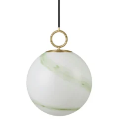 Halo Design 745661 Pendelleuchte Stockholm 30cm Glas marmor grün