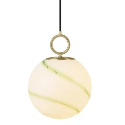 Halo Design 745616 Pendelleuchte Stockholm 24cm Glas marmor grün