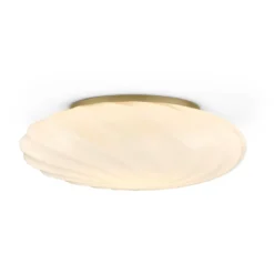 Halo Design 739547 Wand- & Deckenleuchte Twist opal antikes messing 35cm