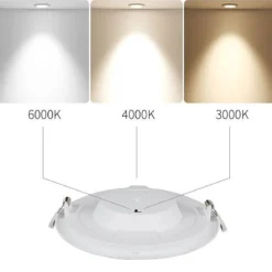 Heitronic 501377 LED Einbauleuchte Le Mans rund weiss 220x32 mm