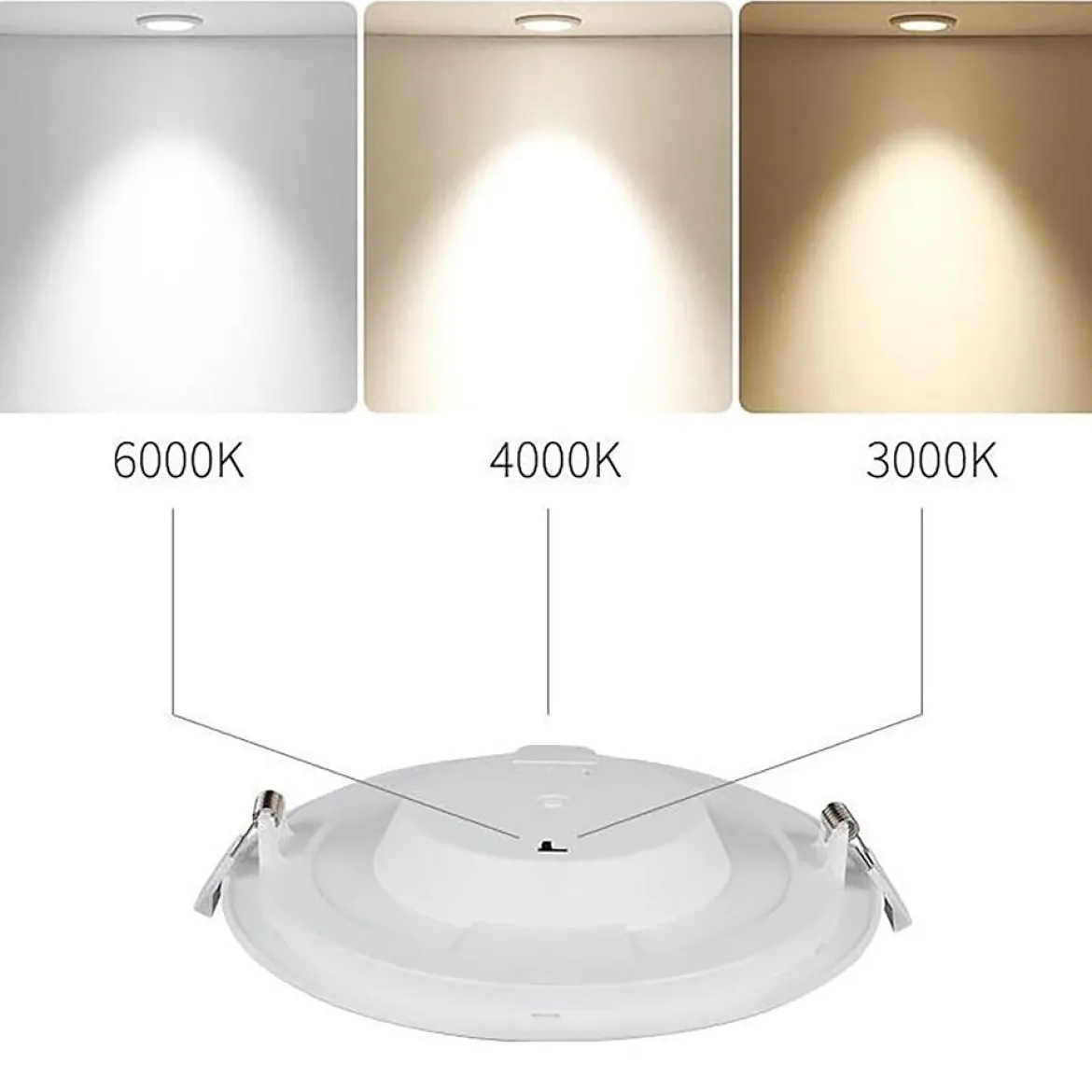 Heitronic 501377 LED Einbauleuchte Le Mans rund weiss 220x32 mm