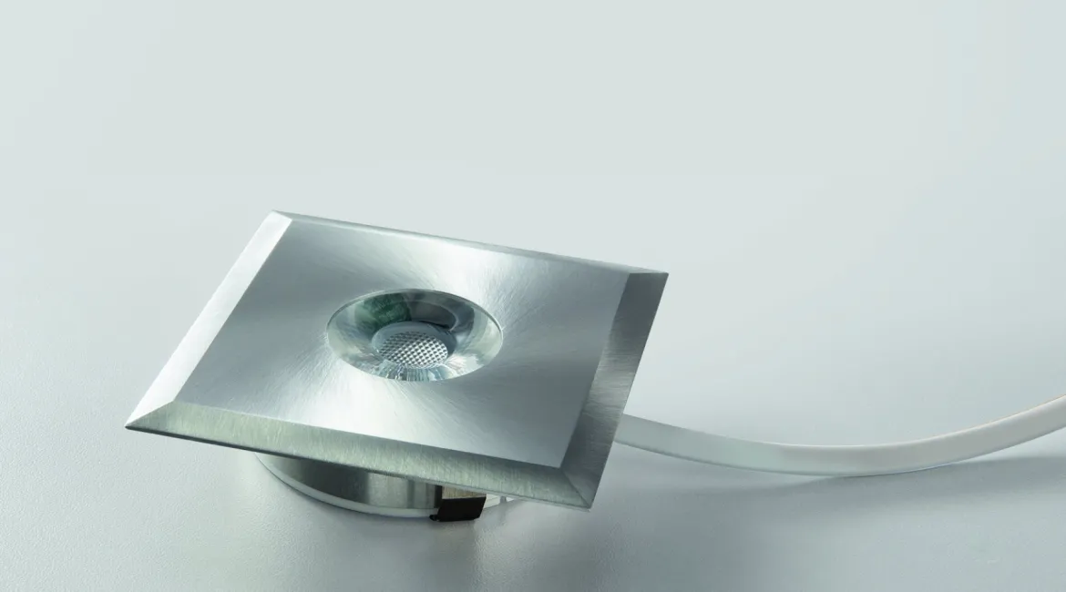 Heitronic 23376 LED Einbaustrahler Austin quadratisch starr Aluminium