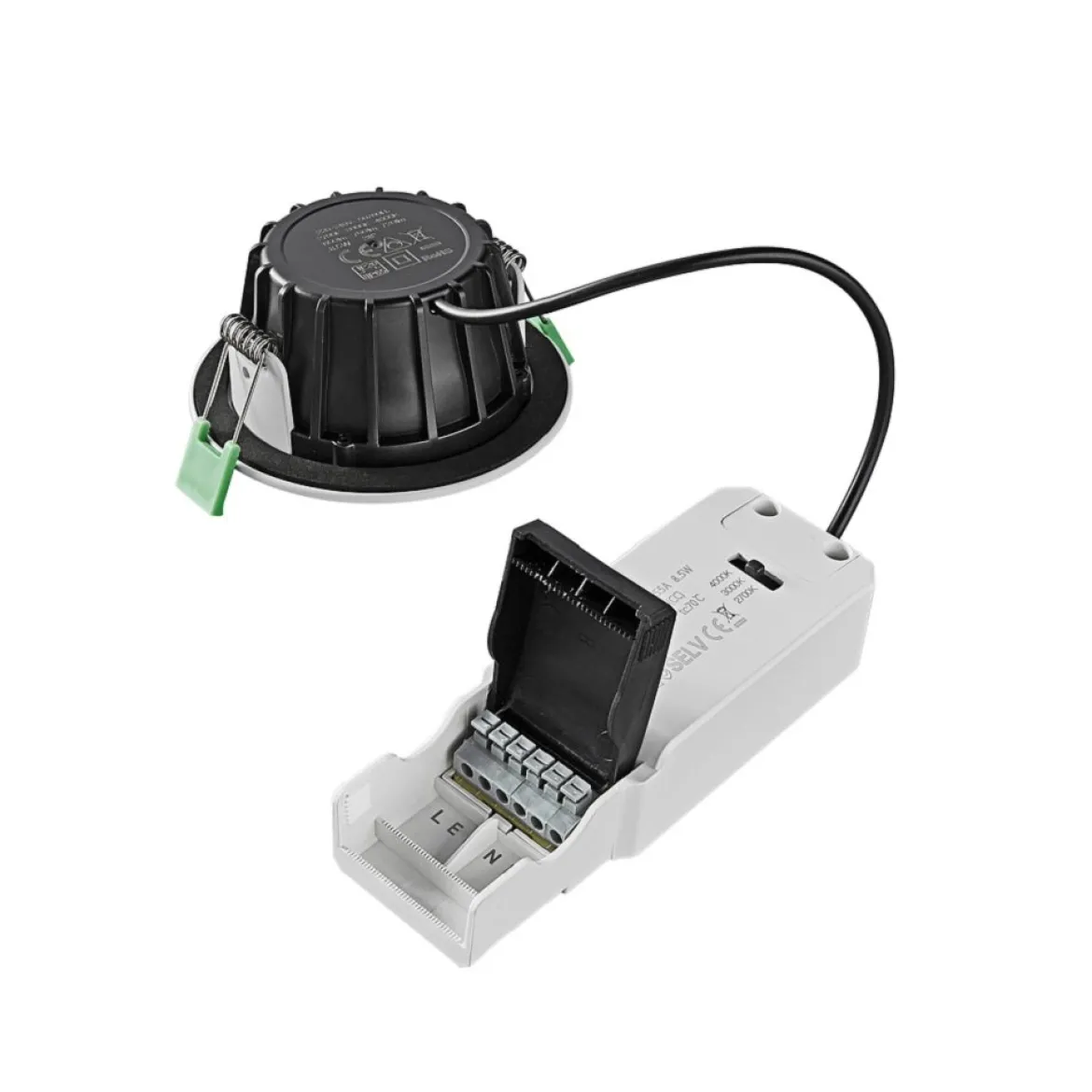 Heitronic 500947 LED Einbaustrahler DL8002 kreisförmig schwenkbar 38° weiss