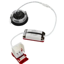 Heitronic 500953 LED Einbaustrahler schwarz rund schwenkbar dimm-to-warm