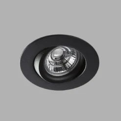 Heitronic 500953 LED Einbaustrahler schwarz rund schwenkbar dimm-to-warm
