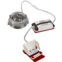 Heitronic 500954 LED Einbaustrahler nickel matt rund schwenkbar IP44 dim-to-warm