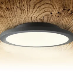 Heitronic 501241 LED Wand- und Deckenleuchte Tella anthrazit rund 3000K