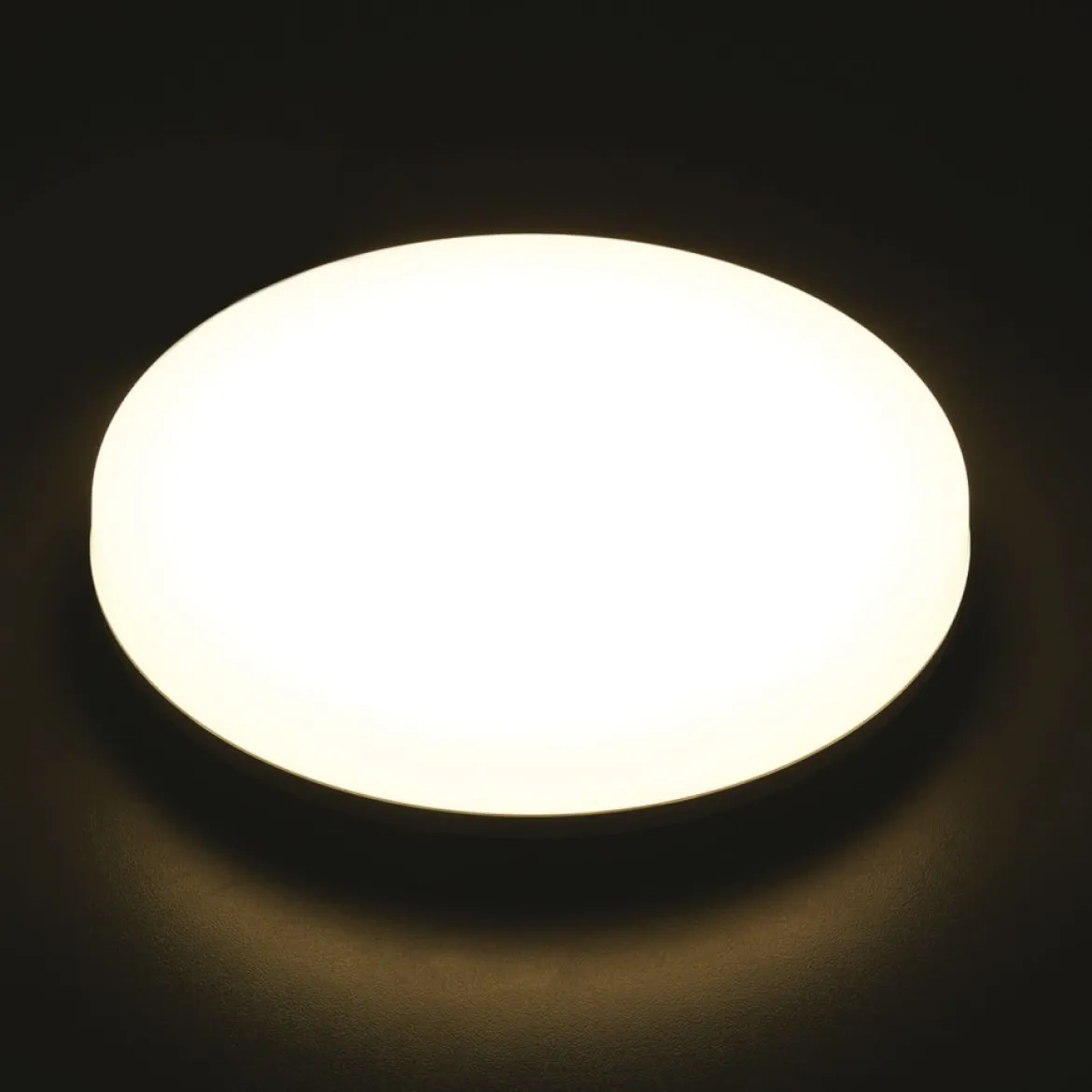 Heitronic 500575 LED Wand- und Deckenleuchte Pronto rund 280mm weiß 3000K