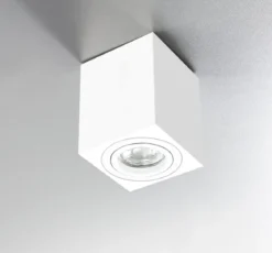 Heitronic Nr. 500738-HE Aufbauleuchte ADL8001 Eckig schwenkbar weiß GU10