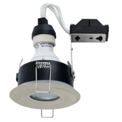 Heitronic Nr. 23877-HE Einbaustrahler DL7001 Rund eisen gebürstet IP65 GU10