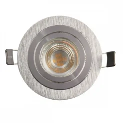 Heitronic Nr. 500591-HE Einbaustrahler DL7801 Rund Alu gebürstet 78mm GU10
