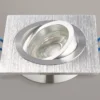 Heitronic Nr. 500592-HE Einbaustrahler DL7801 Eckig Alu gebürstet GU10 78mm
