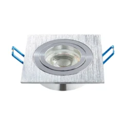 Heitronic Nr. 500592-HE Einbaustrahler DL7801 Eckig Alu gebürstet GU10 78mm