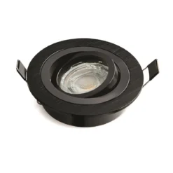 Heitronic Nr. 500595-HE Einbaustrahler DL7801 Rund schwarz GU10 78mm