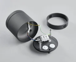 Heitronic Nr. 500058-HE LED Deckenleuchte Negro dimmbar anthrazit 3000K IP65