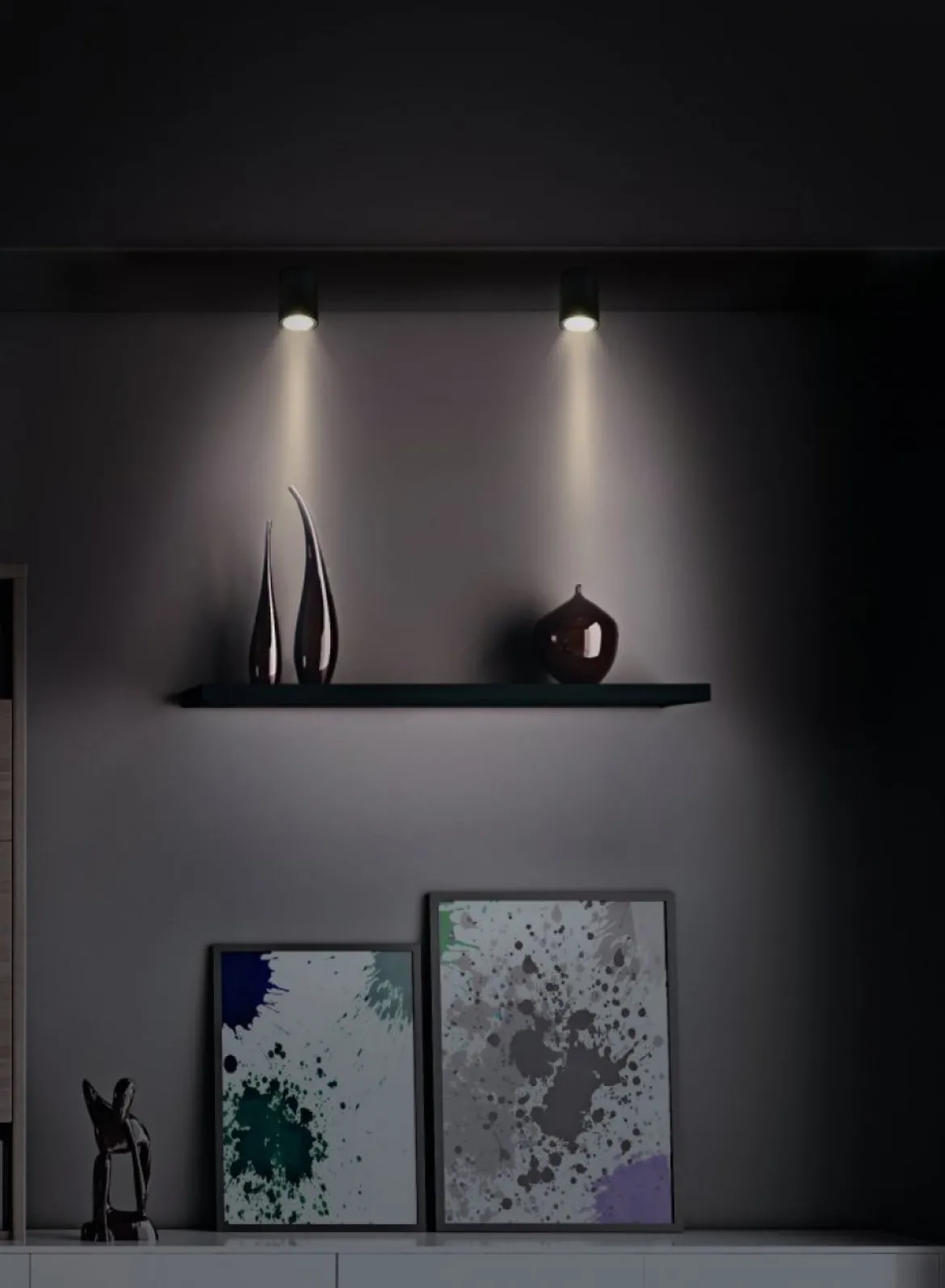 Heitronic Nr. 500058-HE LED Deckenleuchte Negro dimmbar anthrazit 3000K IP65