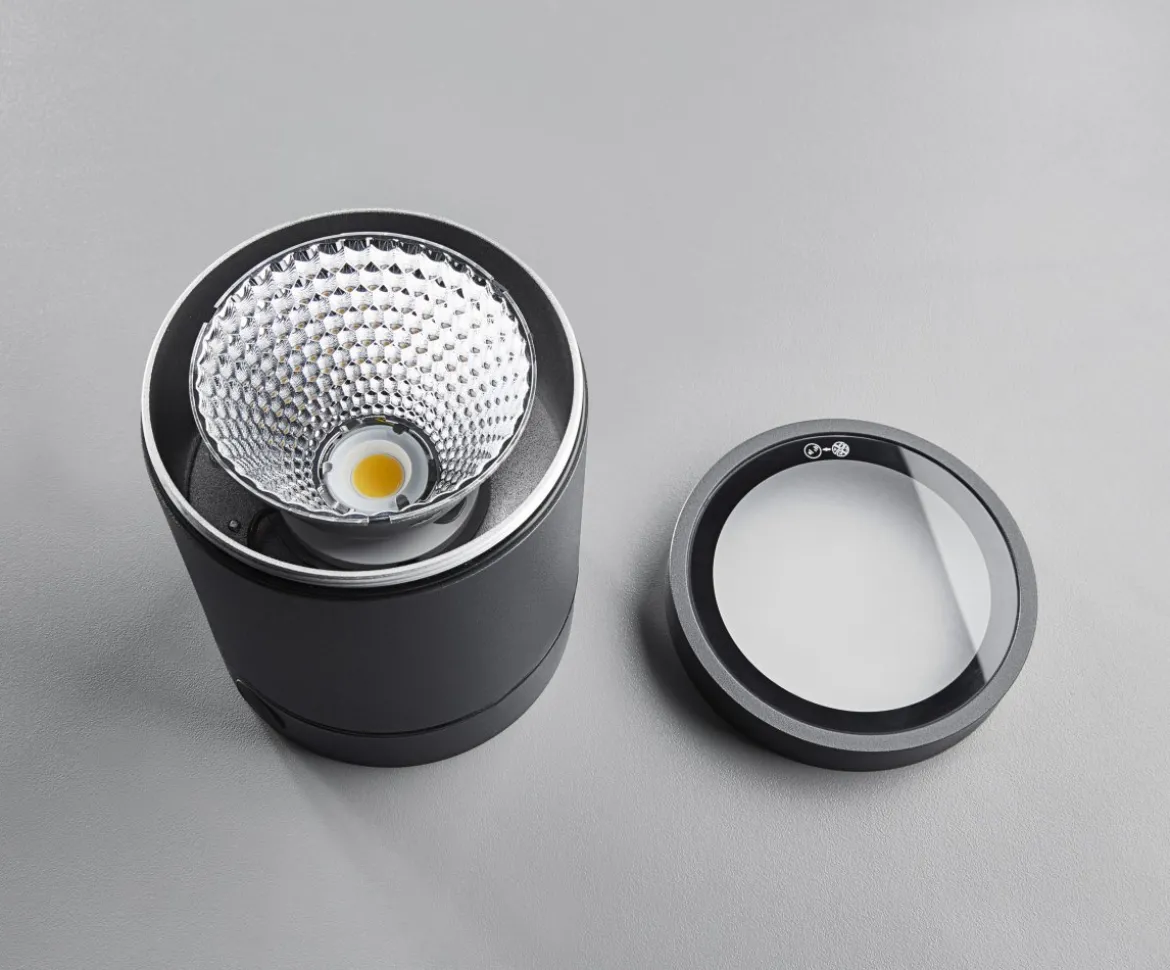 Heitronic Nr. 500058-HE LED Deckenleuchte Negro dimmbar anthrazit 3000K IP65