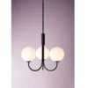 Herstal Ballon Pendelleuchte schwarz Glas opal G9