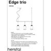 Herstal Leuchten Pendelleuchte Edge Trio Weiß Bronze E27
