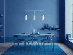 Herstal Leuchten Pendelleuchte Edge Trio Weiß Bronze E27