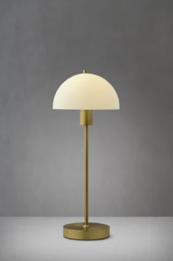 Herstal Leuchten Tischleuchte VIENDA messing opal