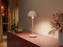 Herstal Leuchten Tischleuchte Vienda Putty Grey E14