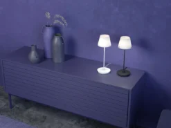 Herstal Leuchten Tischleuchte Gil il Grande Schwarz Opal G9
