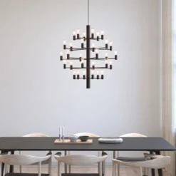 Herstal Manola Kronleuchter 30-flammig schwarz E14