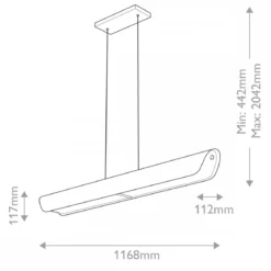 Hinkley Arco Linear LED-Pendelleuchte Messing