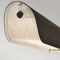Hinkley Arco Linear LED-Pendelleuchte Schwarzoxid