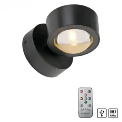 JUST LIGHT 19330-18 AKKU-CHIA AKKU-Wandleuchte schwarz 3000K