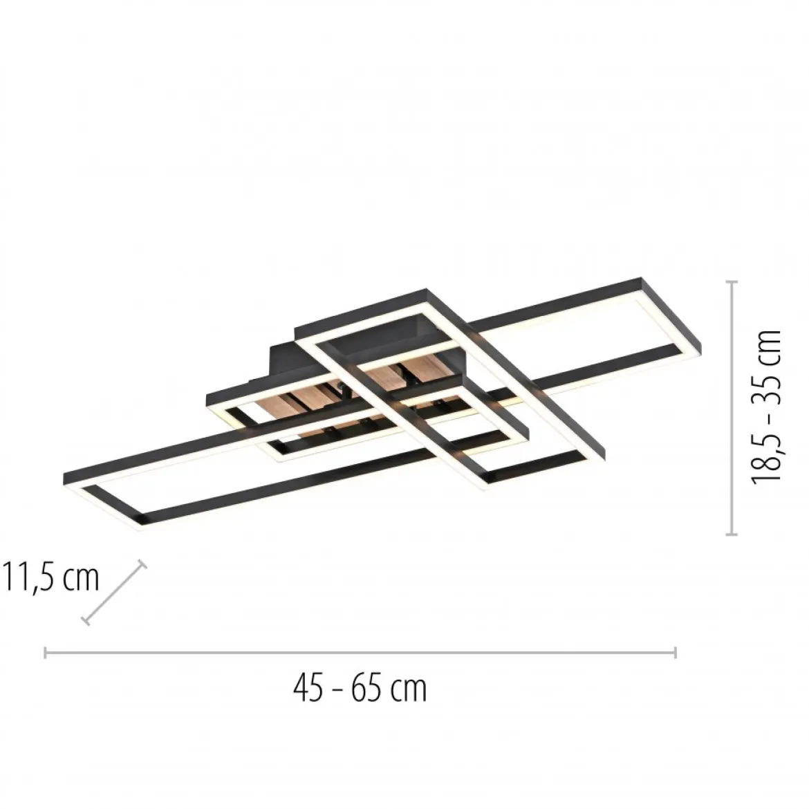 JUST LIGHT 14051-79 AKUSTIKA Deckenleuchte Holzoptik natur 3000K