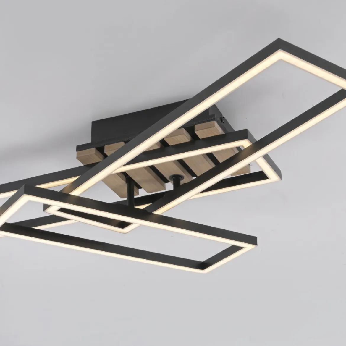 JUST LIGHT 14051-79 AKUSTIKA Deckenleuchte Holzoptik natur 3000K