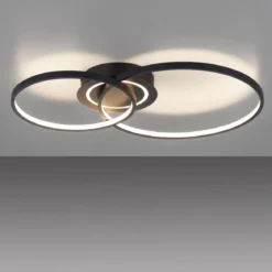 JUST LIGHT 14540-18 ASMINA LED Deckenleuchte 2-flammig schwarz 3000K