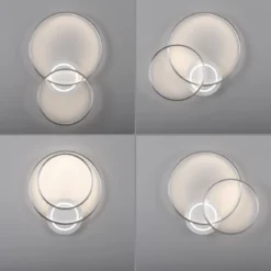 JUST LIGHT 14540-95 ASMINA LED Deckenleuchte 2-flammig aluminium 3000K