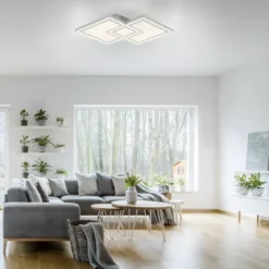 JUST LIGHT 14880-16 BEDGING LED Deckenleuchte weiß 40x40cm