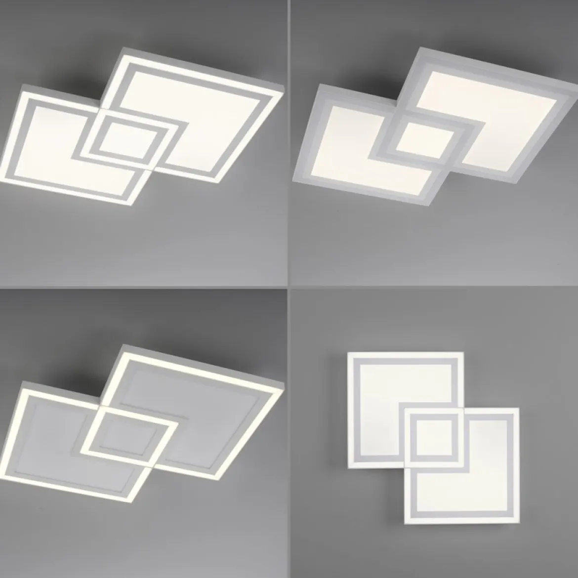 JUST LIGHT 14880-16 BEDGING LED Deckenleuchte weiß 40x40cm