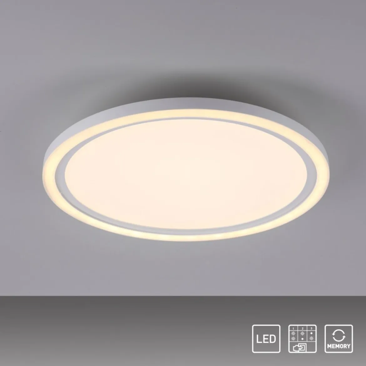 JUST LIGHT 14883-16 BEDGING LED Panel rund weiß 40cm 3000K
