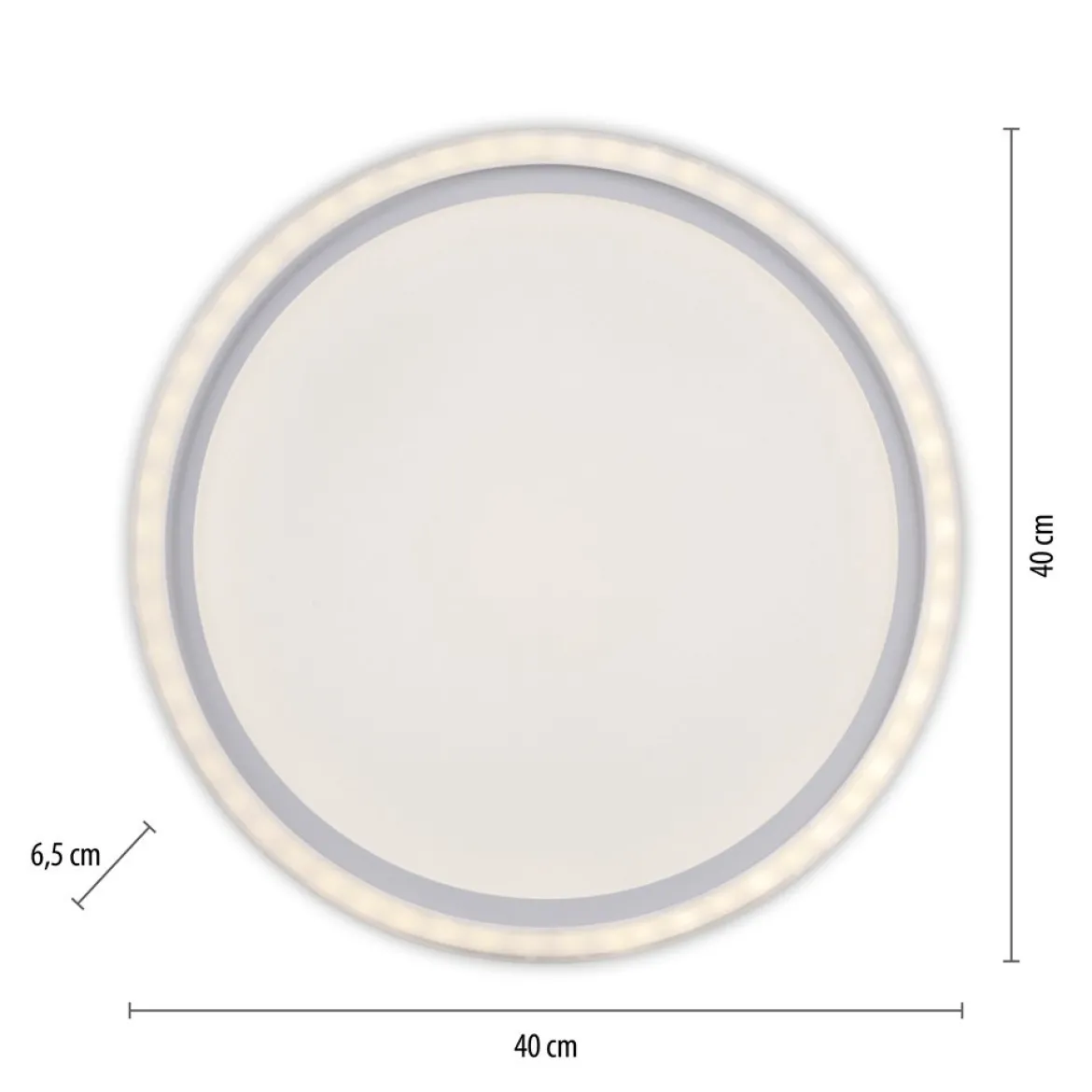 JUST LIGHT 14883-16 BEDGING LED Panel rund weiß 40cm 3000K