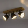 JUST LIGHT 15173-18 BEETLE Deckenleuchte 3-flammig schwarz Holz